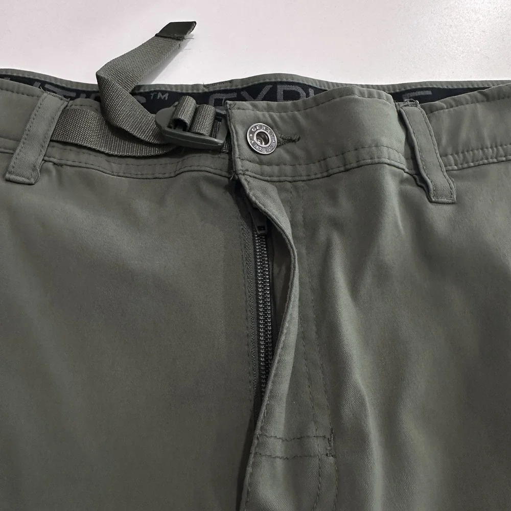 Gerry Green Shorts Adjustable Stretch Waist Zip Pockets Lightweight Men's 38